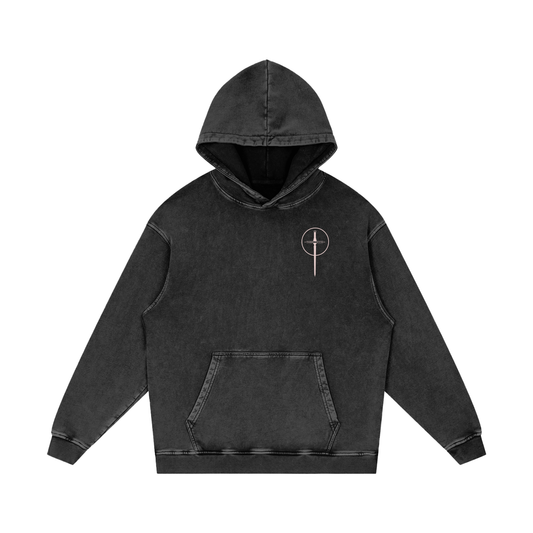 Snow Washed Loose Cotton Hoodie